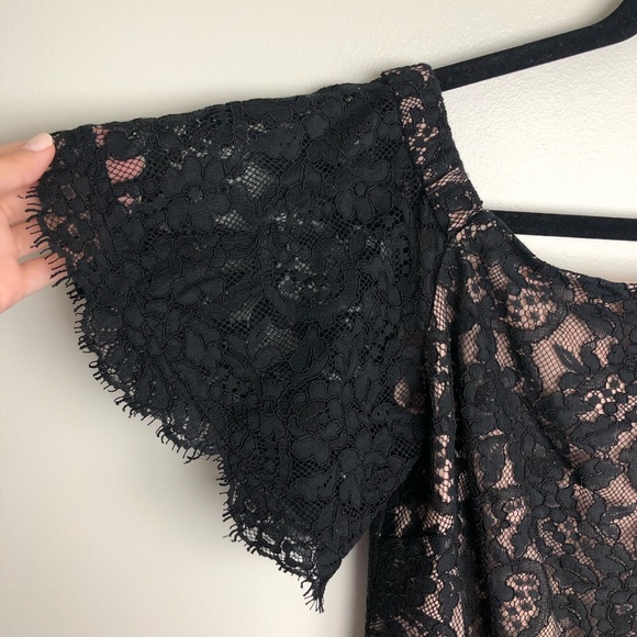 ELIZA J Black Lace Off The Shoulder Dress - Picture 2 of 7